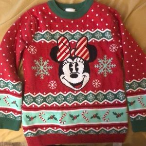 Disney store Christmas sweater Minnie